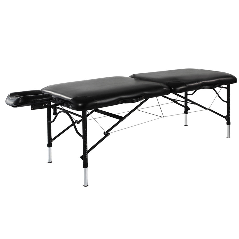 Master Massage STRATOMASTER AIR table with NanoSkin upholstery and adjustable headrest.