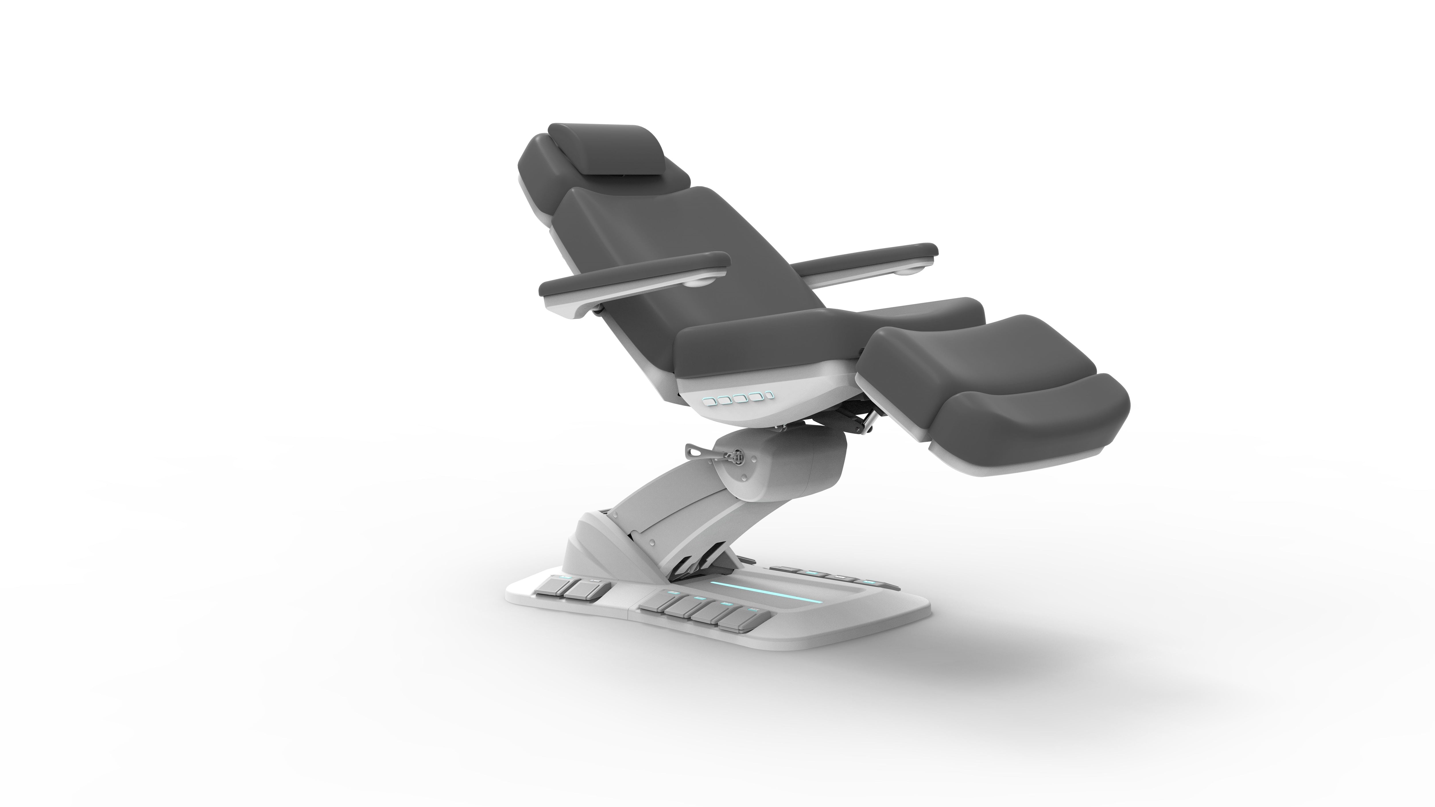 Silverfox America 2246EBN Electric Massage Chair with armrests and leg support, angled view.
