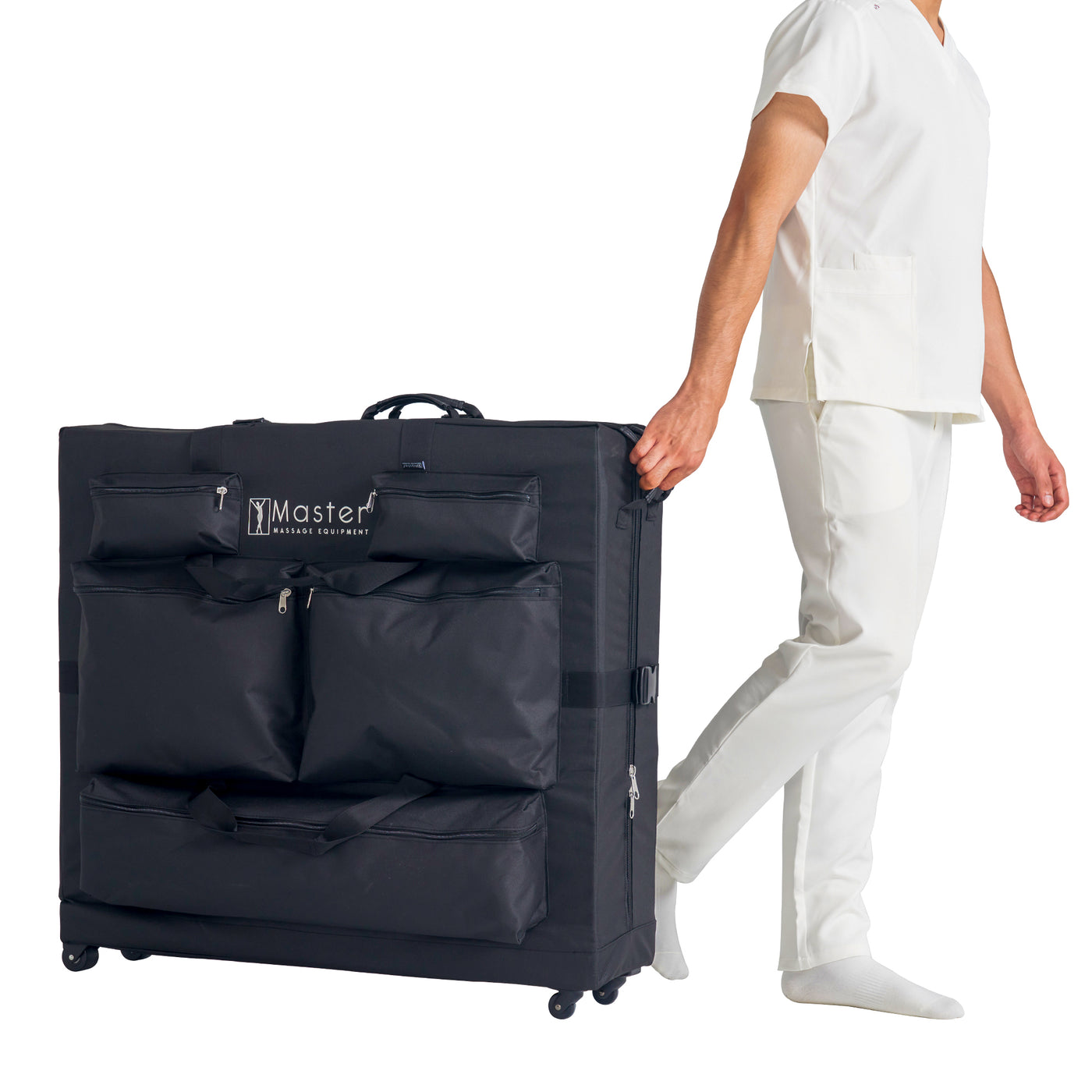Black carry case with 'Master' branding on a white background