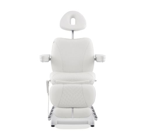 Apollo II Electric Beauty Bed with Thermo Heat by DIR, front view with armrests and headrest.
