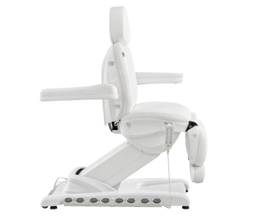 Apollo II Electric Beauty Bed with Thermo Heat by DIR, adjustable, side view shown.
