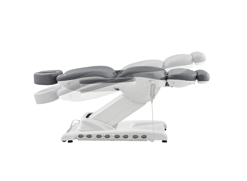 Apollo II Electric Beauty Bed with Thermo Heat by DIR displayed in various reclined positions.