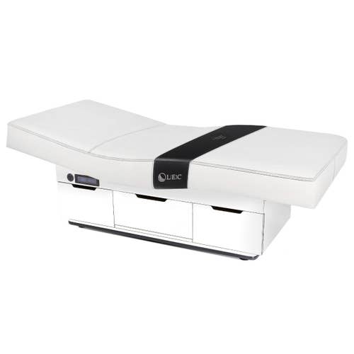 Living Earth Crafts CENTURY CITY table with Strata Cloudfill mattress and black accents.