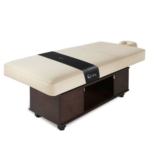Living Earth Crafts INSIGNIA 2.0 CLASSIC™ table with cushioned top, headrest, and storage base.