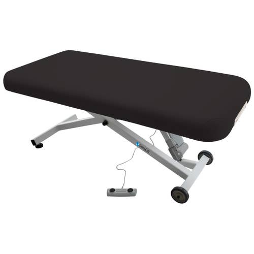 EarthLite QUICK SHIP! Ellora Flat Lift Electric Table with remote for easy adjustments.