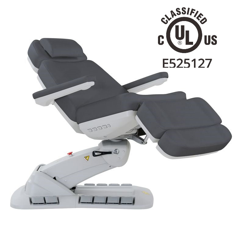 Silverfox America 2246EBN Electric Massage Chair in gray and white, UL code E525127 shown.