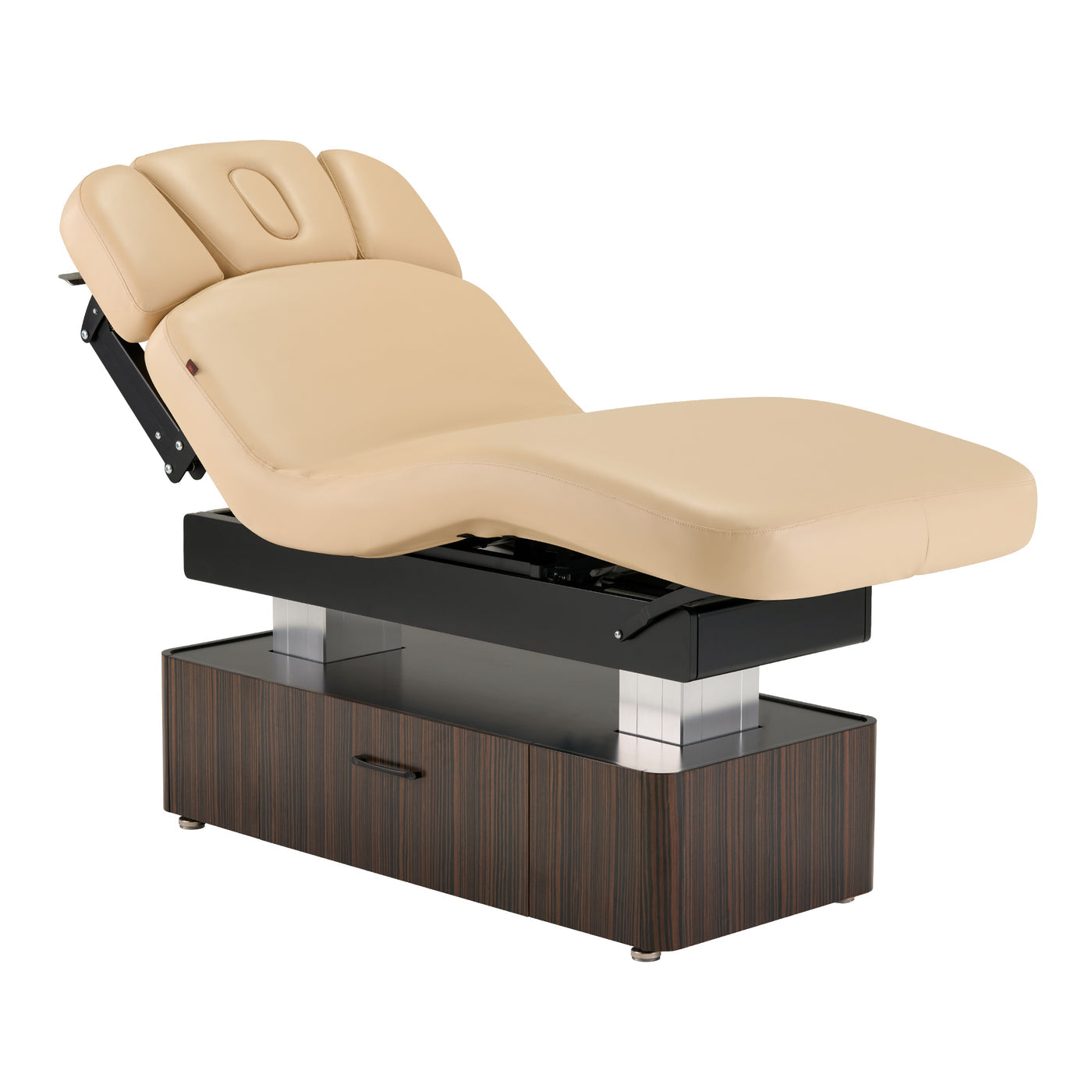 Master Massage 31” Infinity Salon Double-Column Electric Spa & Massage Table, Ebony Veneer – Premium Electric Medi Spa Treatment Bed with a Storage Drawer