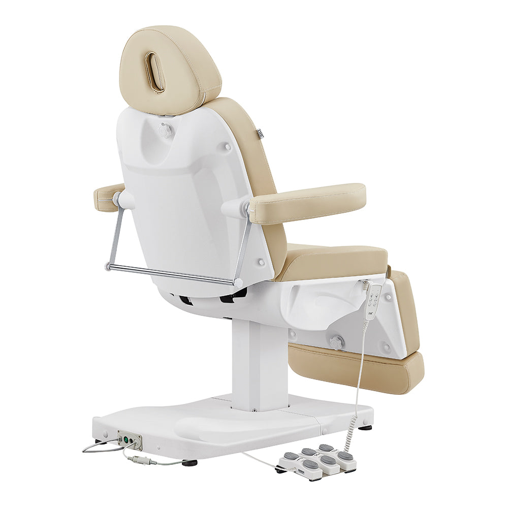 DIR Ink Electric Facial Beauty Bed Chair in beige/white with adjustable recline and controls.