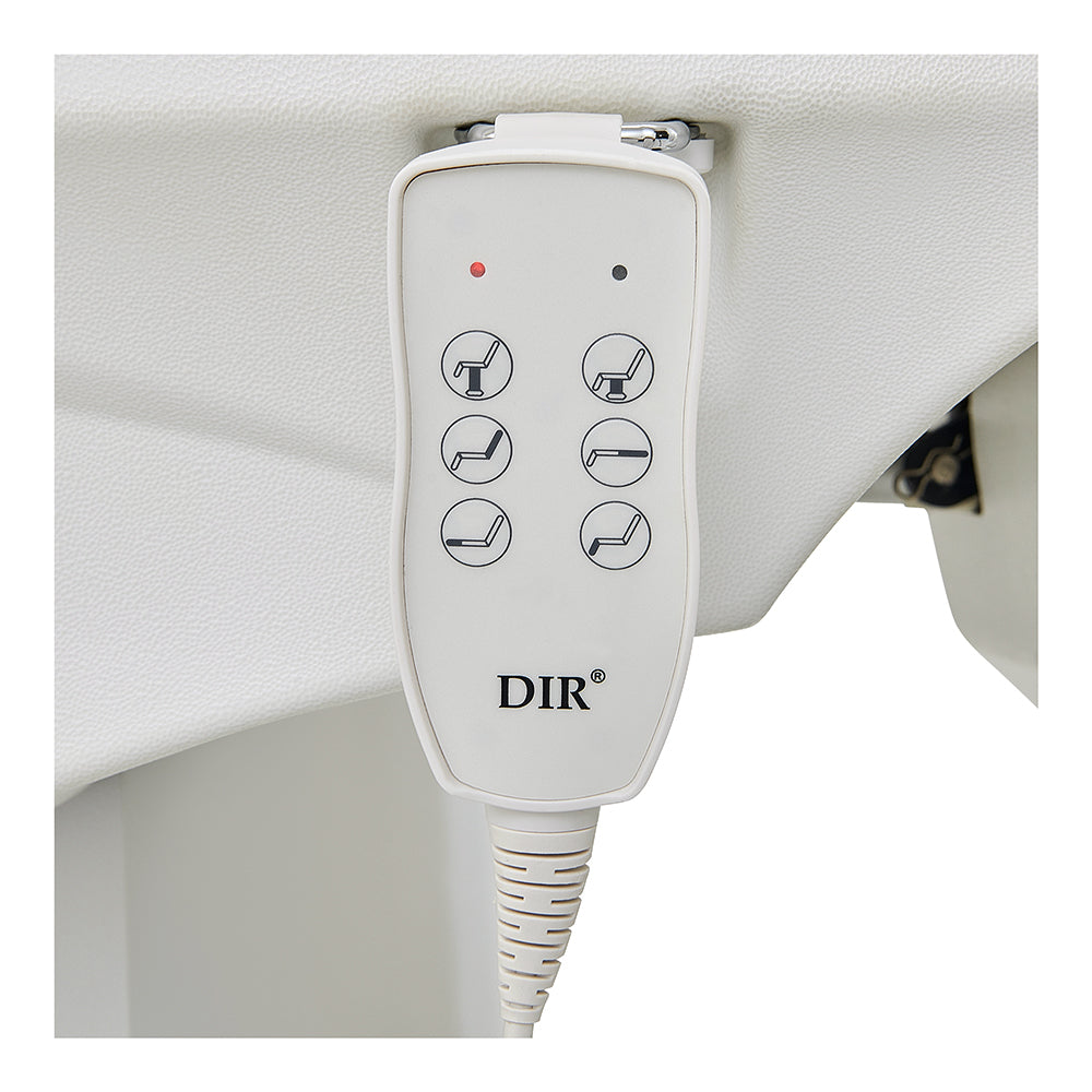 DIR white remote with 6 buttons and lights for Ink Electric Facial Beauty Bed Chair.