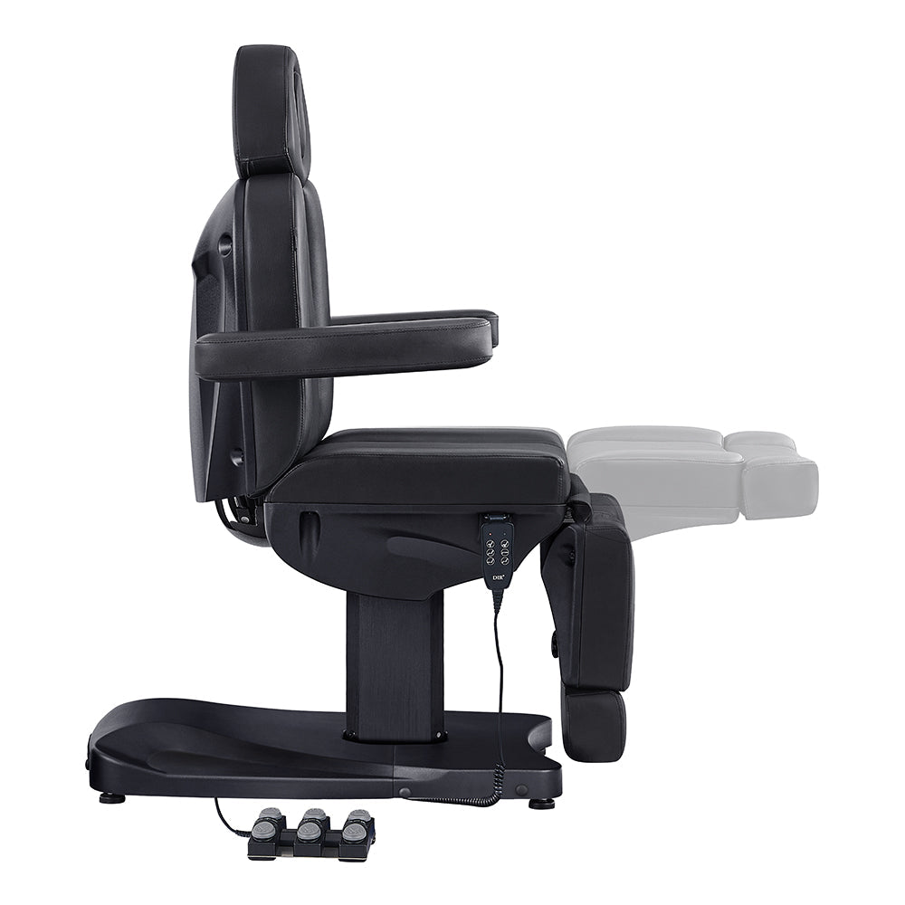 DIR Ink Electric Facial Beauty Bed Chair, adjustable with armrests and electronic controls, reclined.