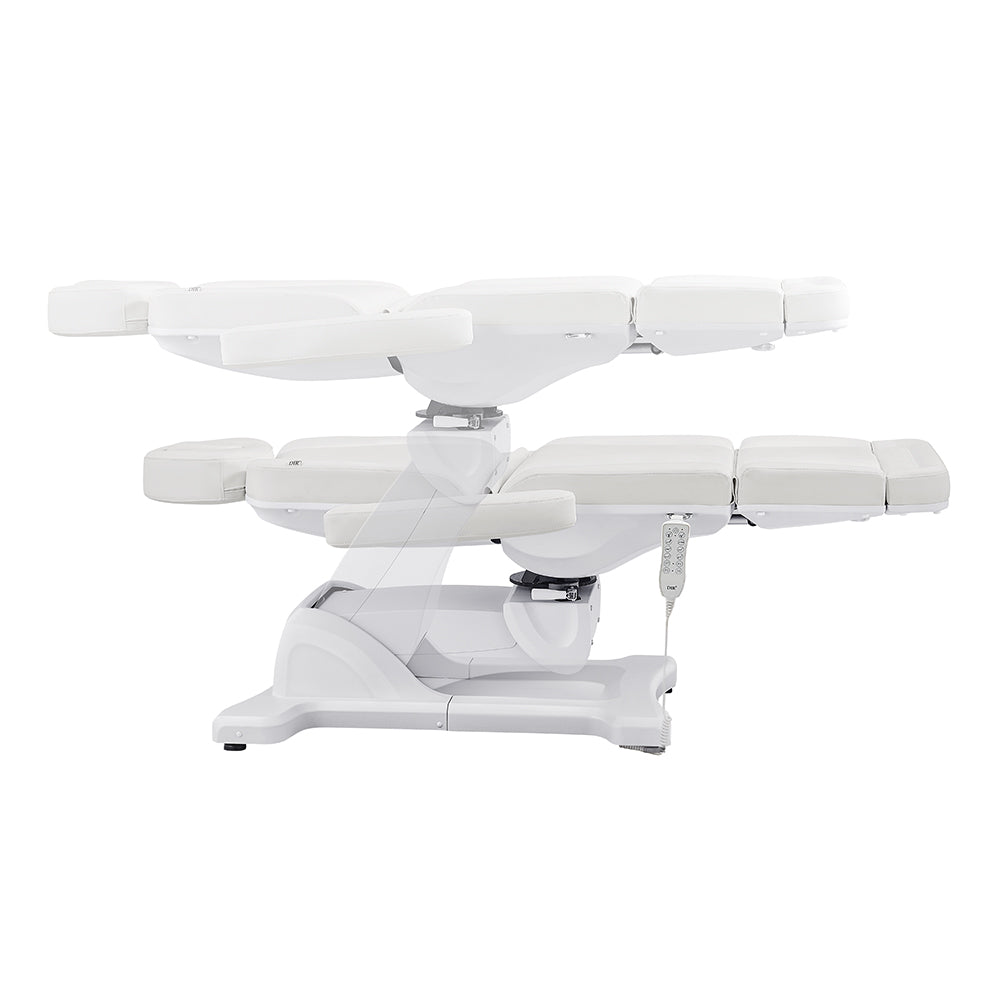 DIR Pavo FACIAL Beauty Bed & Chair in White, 4-motor electric, perfect for spas or estheticians.