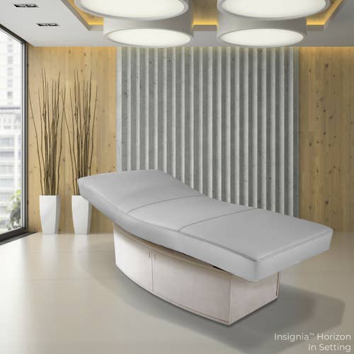 Spa room with Living Earth Crafts INSIGNIA 2.0 HORIZON table and replaceable mattress.
