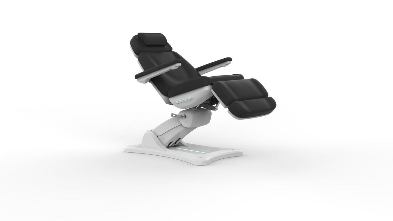 Silverfox America 2246BN electric massage chair in black/gray with armrests, memory system.