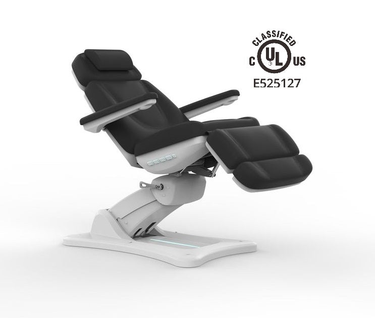 Silverfox America 2246BN massage chair with armrests, footrest, recline & memory system.