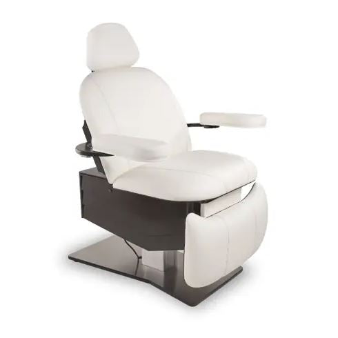 Living Earth Crafts Tribeca Medi-Spa Chair with adjustable armrests, headrest, and dark base.