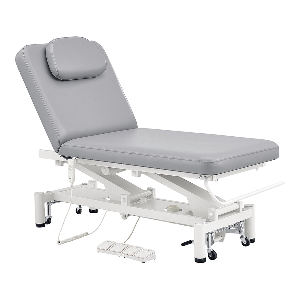DIR Mar Egeo 2-Motors electric spa bed with headrest and foot pedal controls.