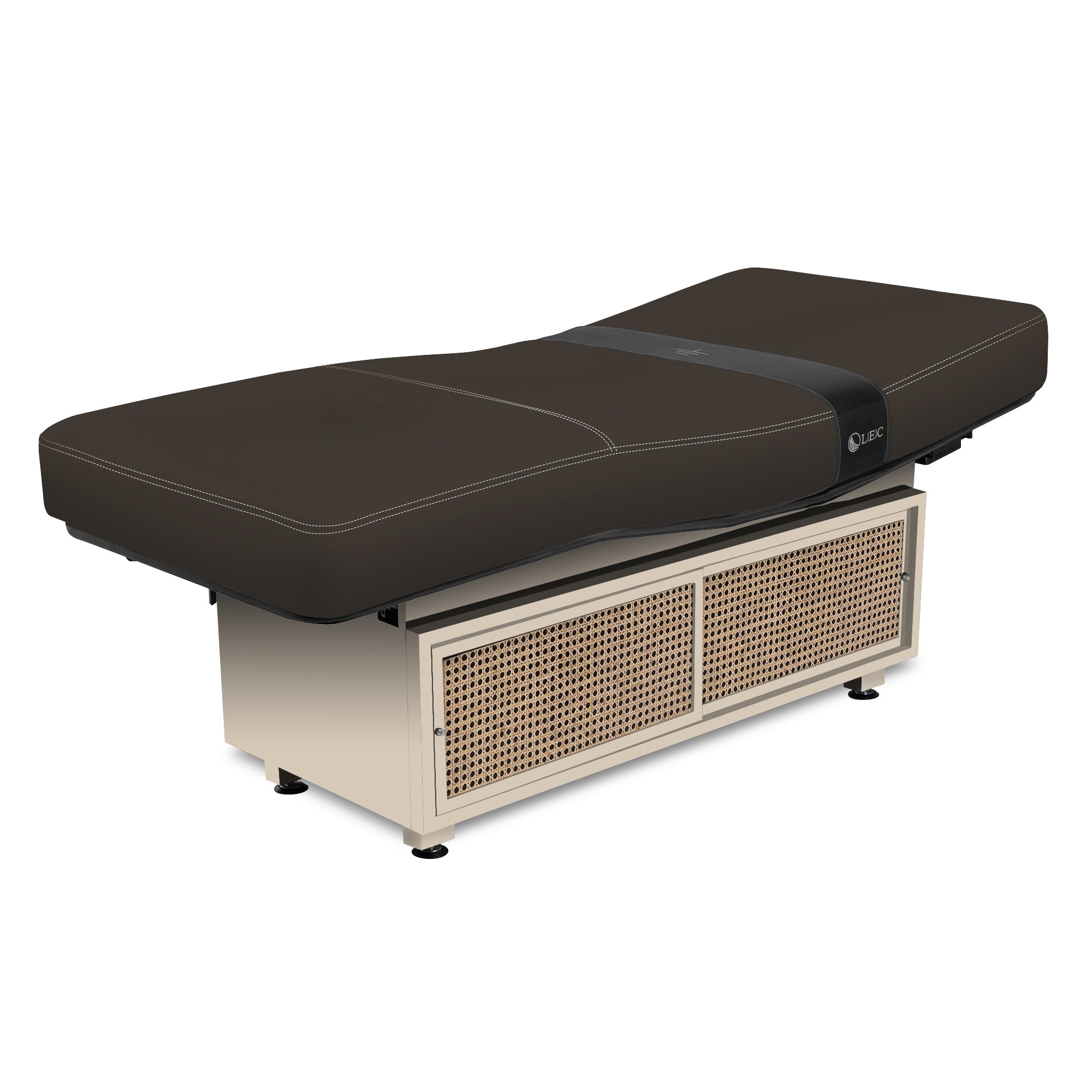 Living Earth Crafts INSIGNIA 2.0 METROWEAVE Multi-Purpose Treatment Table with Woven Rattan Strand Base