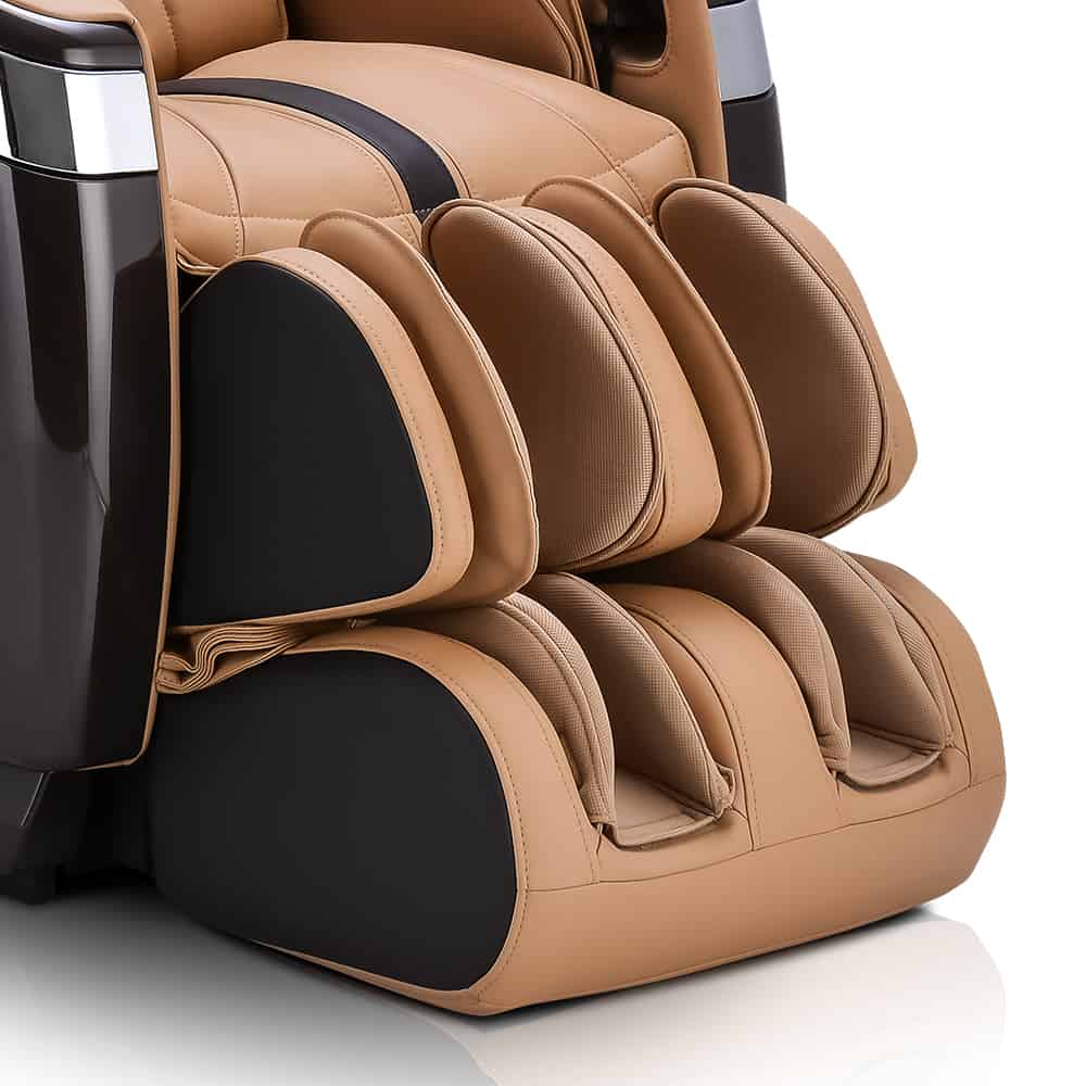 Close-up of the Ogawa Master Drive AI 2.0 Massage Chair foot and calf rest section.
