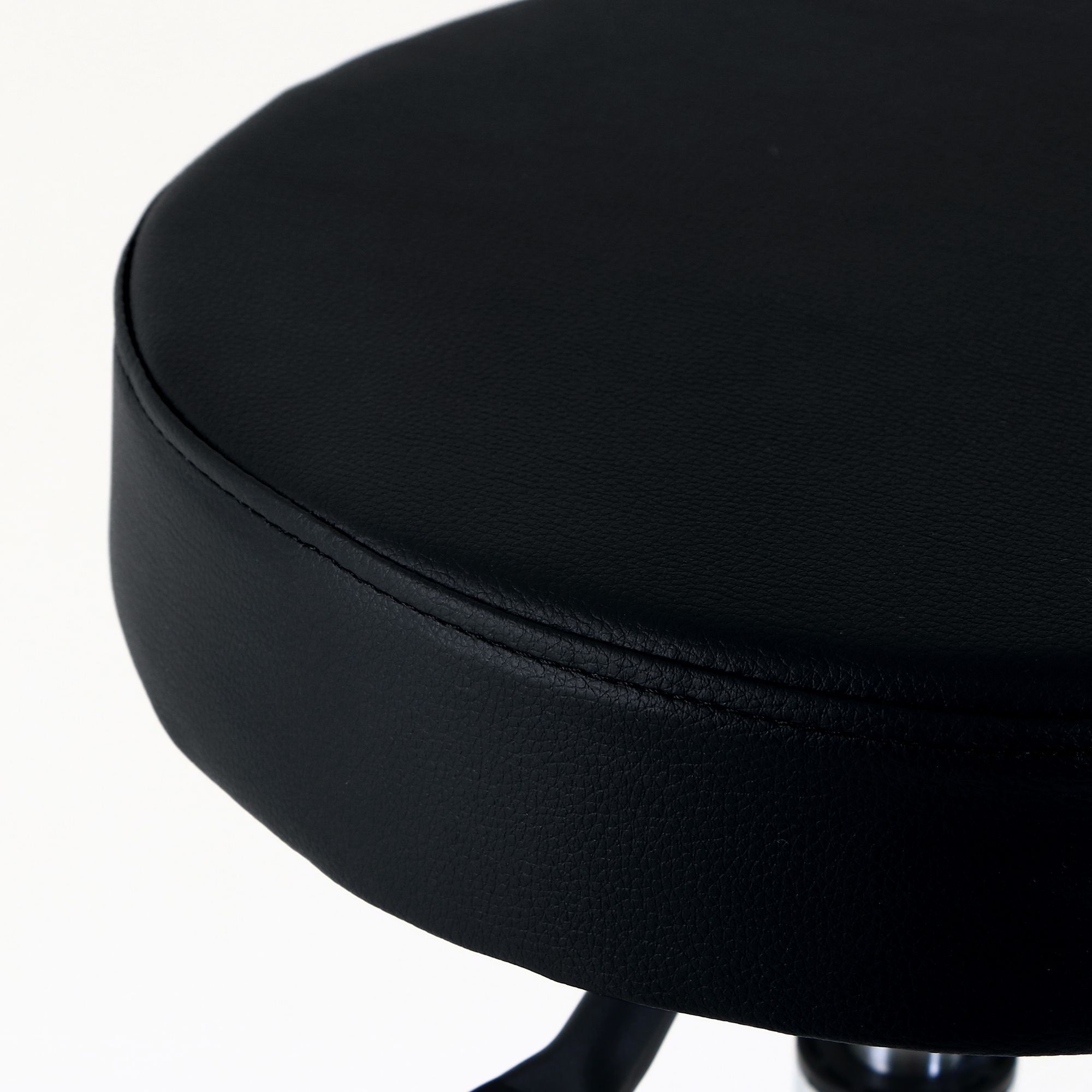 Close-up of the Silverfox America 1023A Stool's padded seat against a plain background.