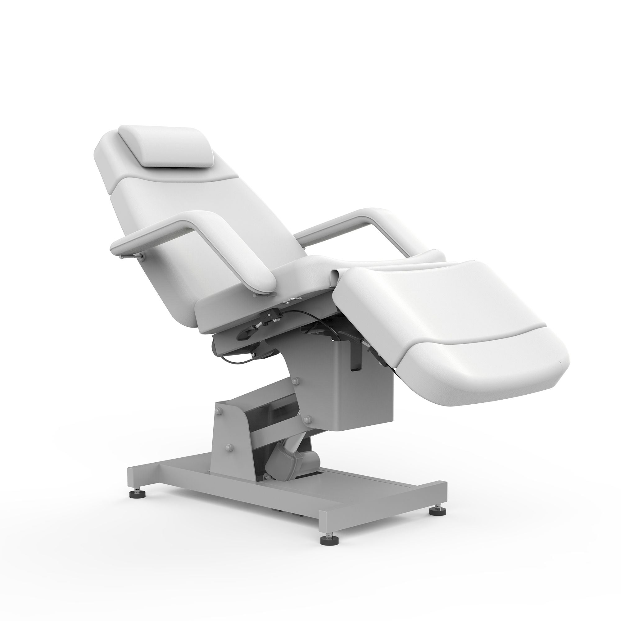 Silverfox America 2219B Electric Massage Chair with armrests, headrest, and metal base.