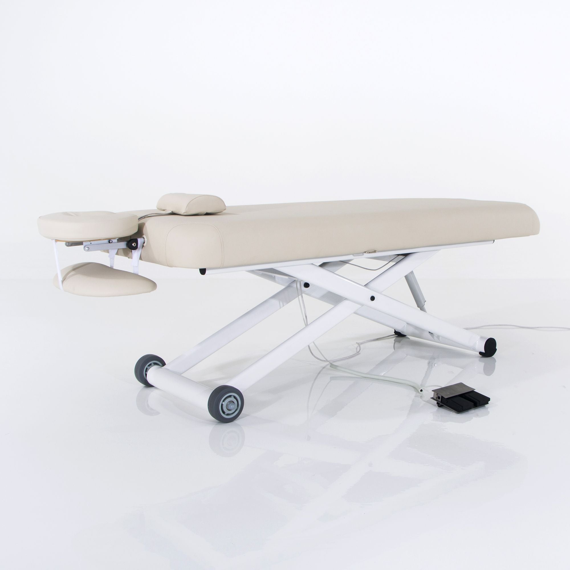 Silverfox America 2274 massage table with headrest, foot pedal, and electric adjustment.