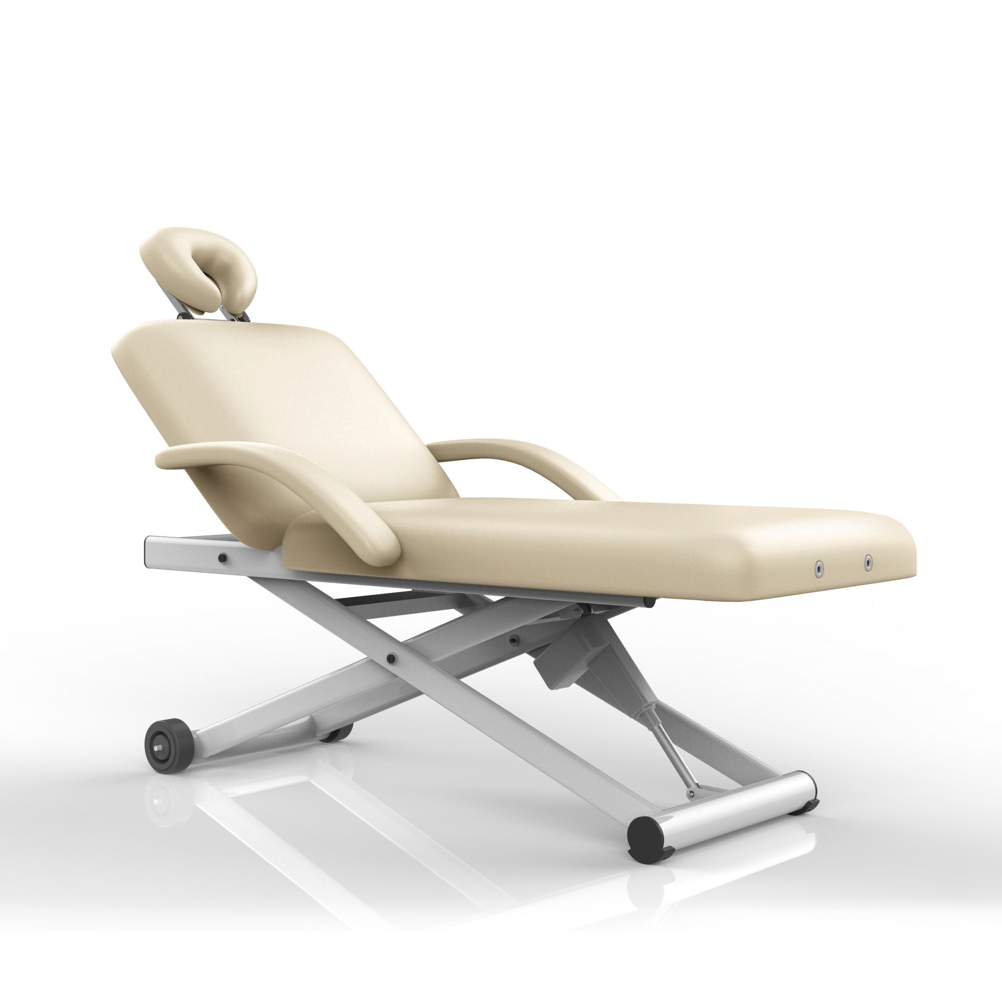 Silverfox America 2274A electric massage chair with adjustable back and headrest on metal base.