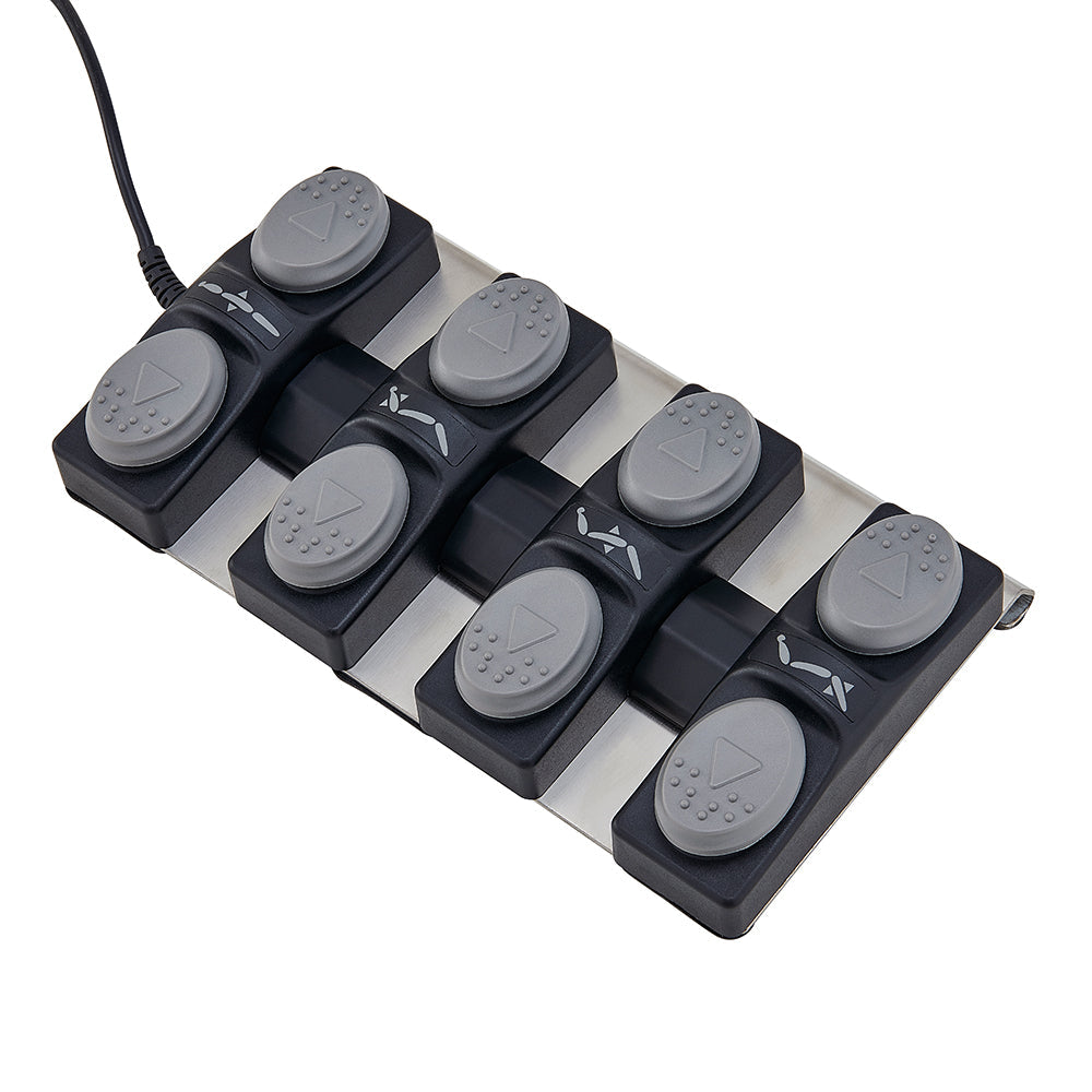 DIR Pavo Facial Beauty Bed foot pedal controller with 8 labeled pedals and cable, 4 motor support.