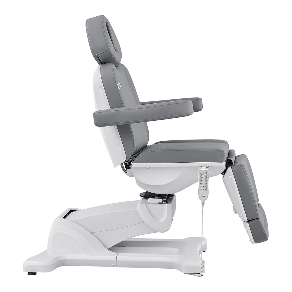 DIR Pavo FACIAL Beauty Bed & Chair in Gray, fully electric with 4 motors and remote control.