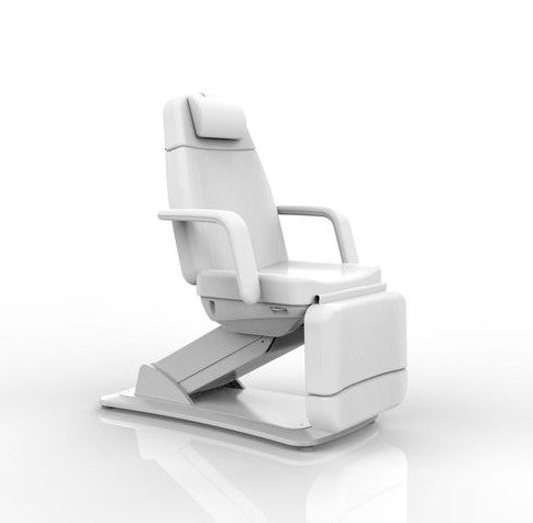 Silverfox America 2221D Electric Massage Chair with armrests and footrest on white background.