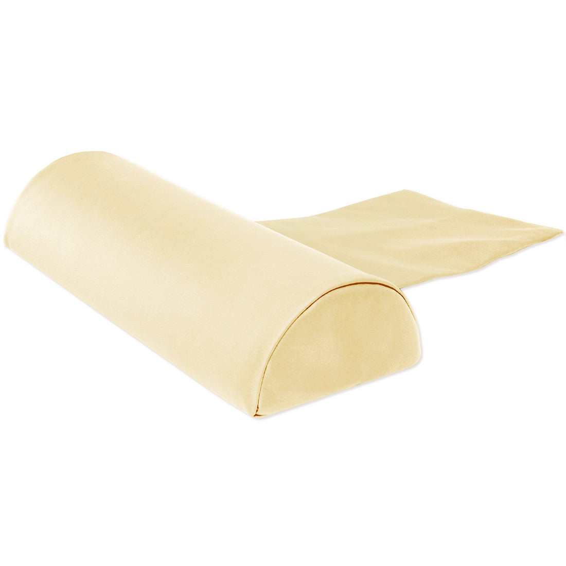 Beige bolster pillow with flap for Master Massage SPAMASTER Stationary Massage Table.