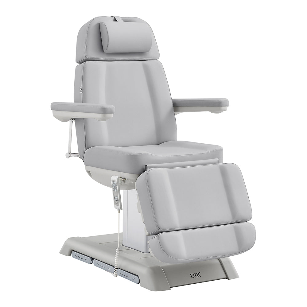 Gray Sydney Medical Chair – 4 Motors with Foot Remote & Hand Remote DIR on a white background