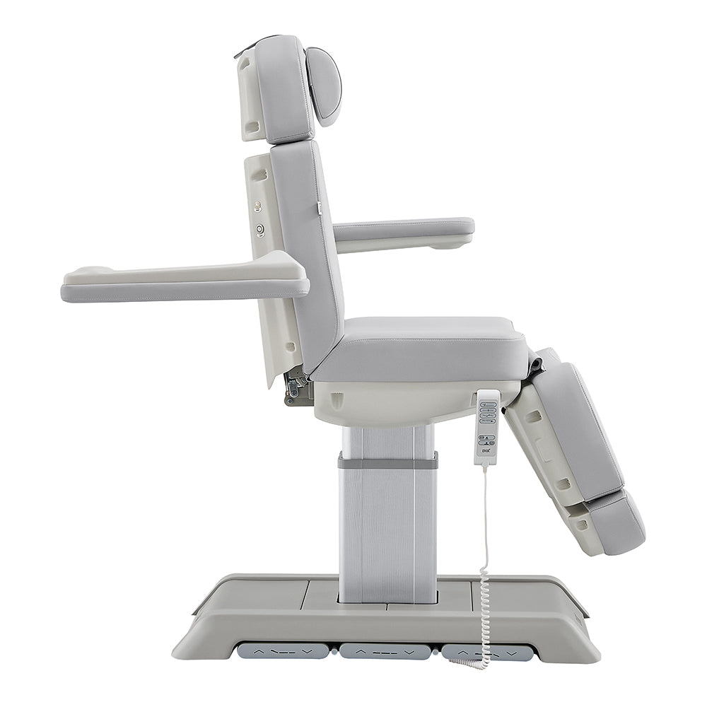 Sydney 4-Motors Esthetician Chair with adjustable armrests on a white background