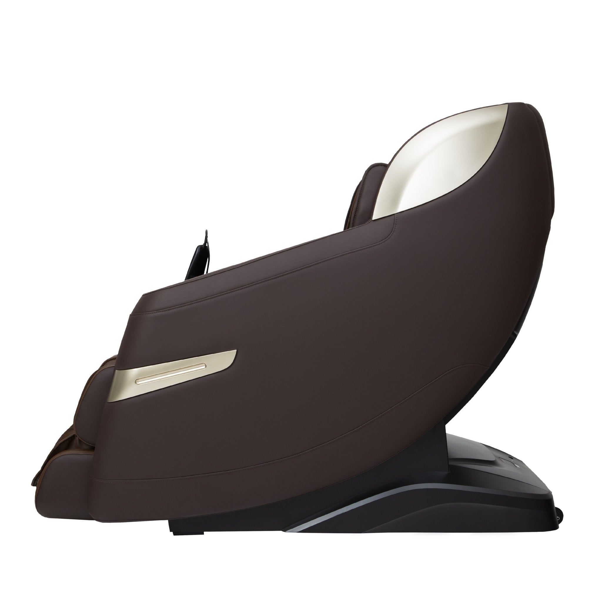 Side view of the Titan 3D Quantum Electric Massage Chair by Titan against a white background.