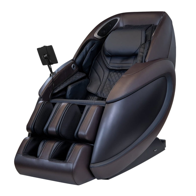 Brown massage chair on a white background