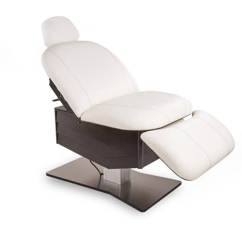 Living Earth Crafts Tribeca All-in-One Medi-Spa Chair with headrest & footrest on metal base.