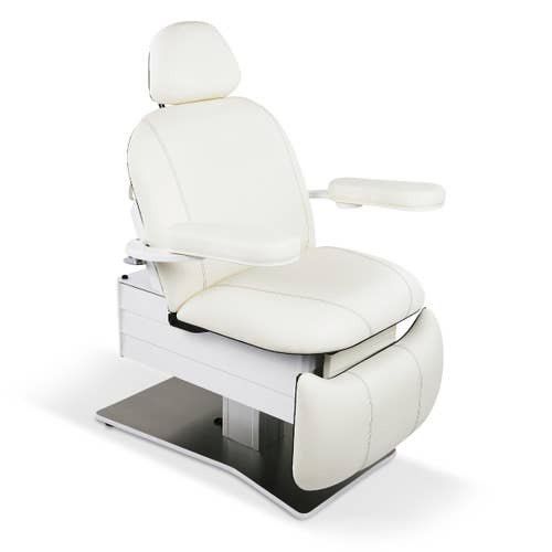 Living Earth Crafts Tribeca All-in-One Medi-Spa Chair with headrest, armrests, and metal base.
