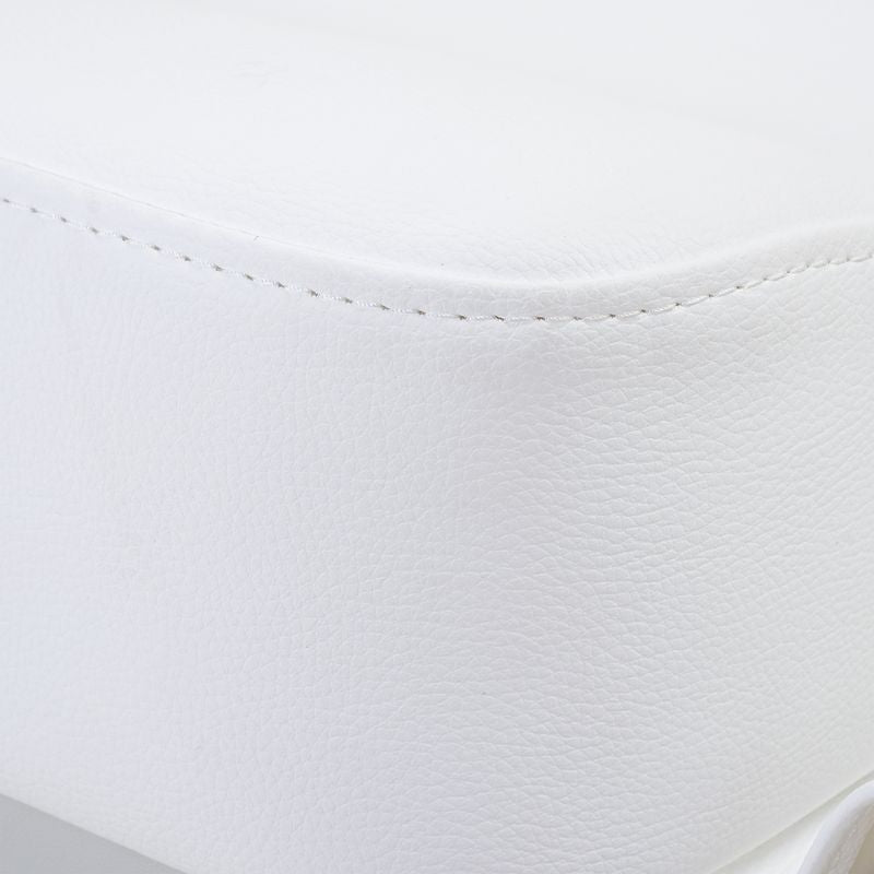 Close-up of a white cushion with stitching on the Silverfox America 2246EBN Electric Massage Chair.