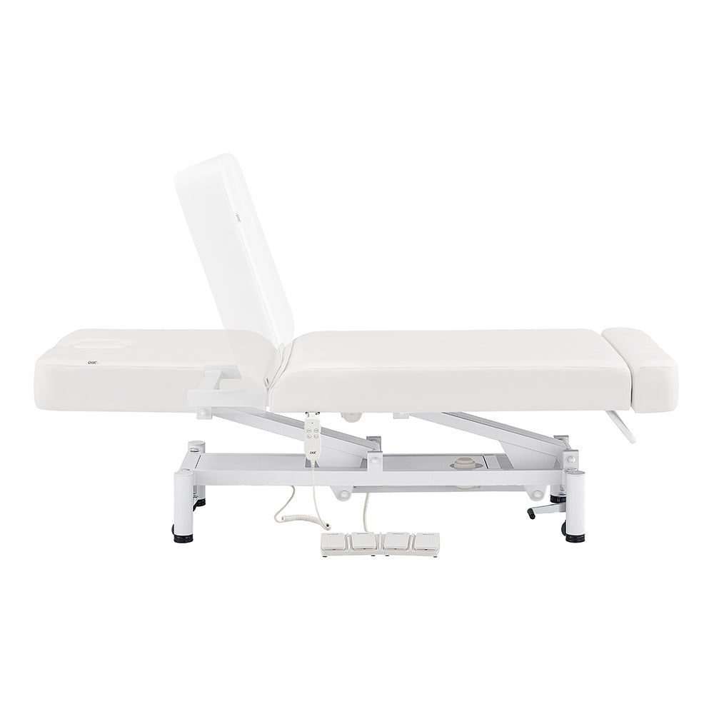 DIR WellRelax adjustable therapy table with raised backrest and electronic controls.