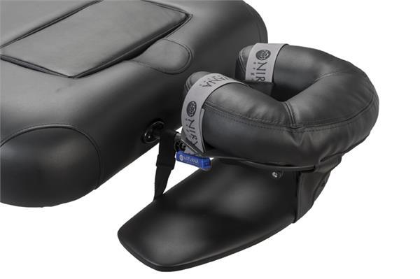 Nirvana Salon Top Electric Massage Table by Nirvana with face cradle and cushion for comfort.