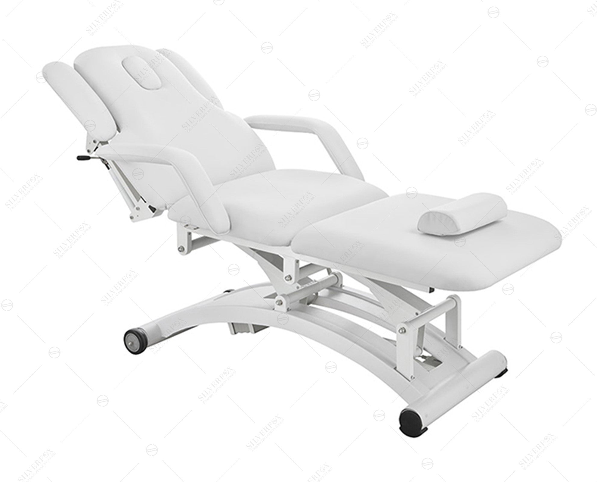 Silverfox America 2241C electric massage table with headrest and armrests for spa or medical use.