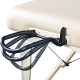 Close-up of Master Massage SKYLINE Portable Massage Table with black face cradle support frame.