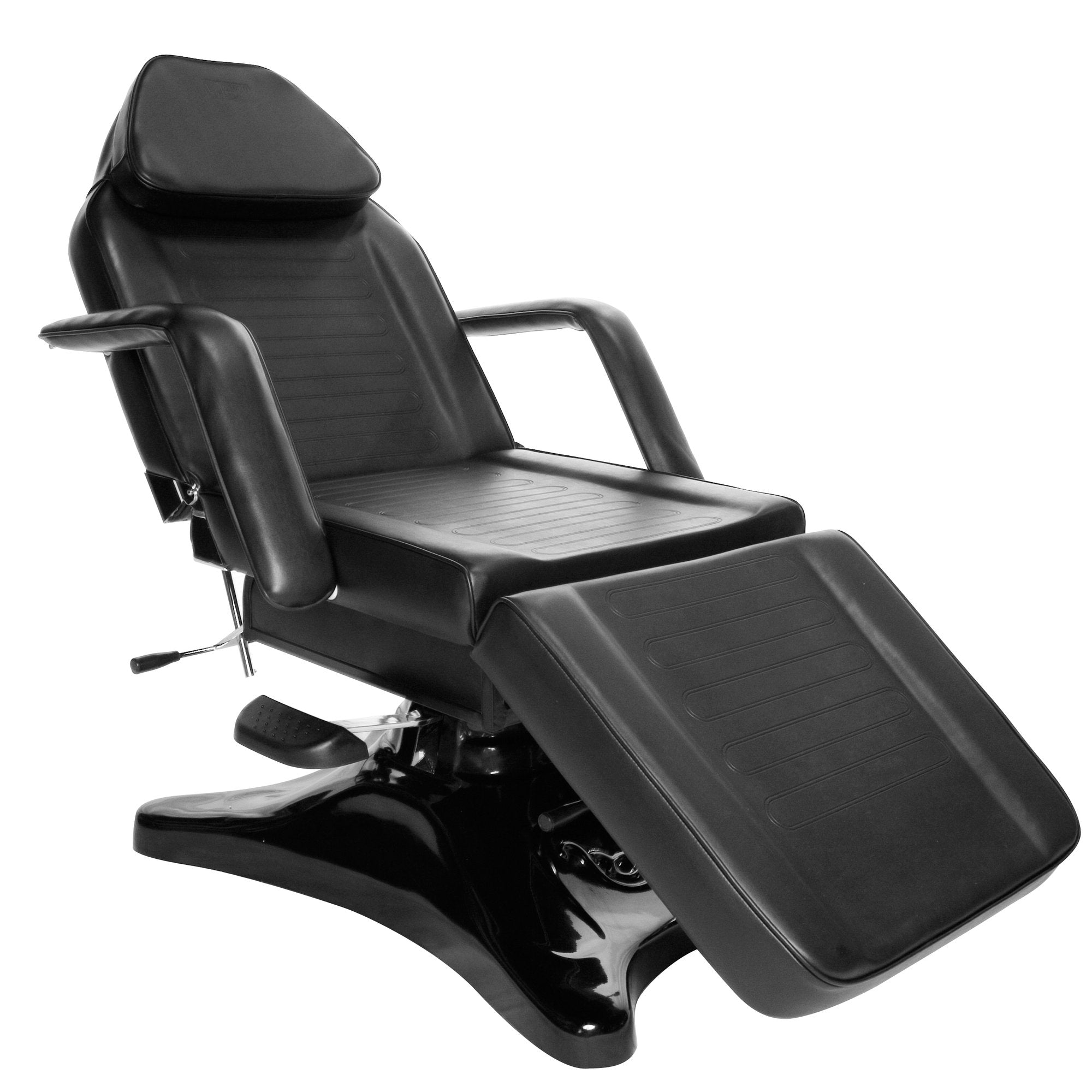 Comfort Soul HYDRAULIC PRO Facial Chair/Bed: black, padded, adjustable, hydraulic features.