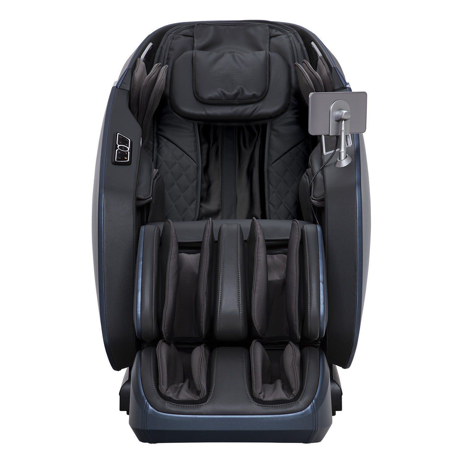 The Osaki OS-Highpointe 4D Electric Massage Chair in black and gray, shown from above.