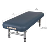 Blue Earthlite YOSEMITE™ 30 Massage Table with dimensions