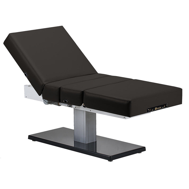 EarthLite Everest SPA Salon full electric table, adjustable black metal base for salons and spas.