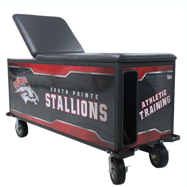 PHS Medical 6' SmartCart, heavy duty steel taping cart on wheels, labeled in black and red.