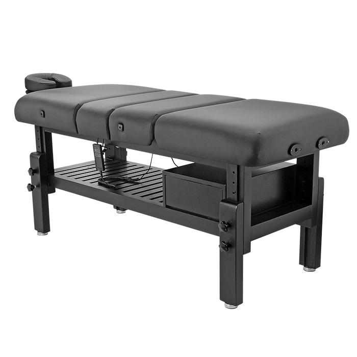 Comfort Soul DENALI ELITE adjustable massage table with face cradle, shelf—ideal for spas.