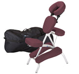 Burgundy EarthLite VORTEX Portable Massage Chair Package
