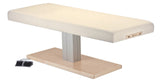 Vanilla Creme EarthLite EVEREST SPA FLAT Single Pedestal Electric Lift Table