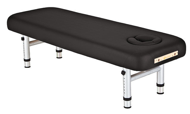 EarthLite YOSEMITE 25" Shiatsu massage table with adjustable legs and face cradle opening.
